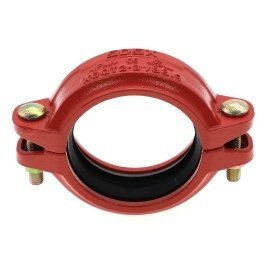 Red flexible grooved coupling with EPDM gasket